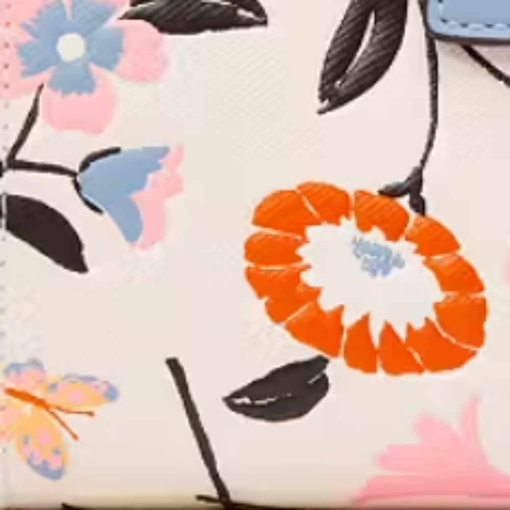 Kate Spade-Spenver Floral Garden Embossed Compact Wallet (Multicolor/ Blue ๐) - Picture 10 of 10